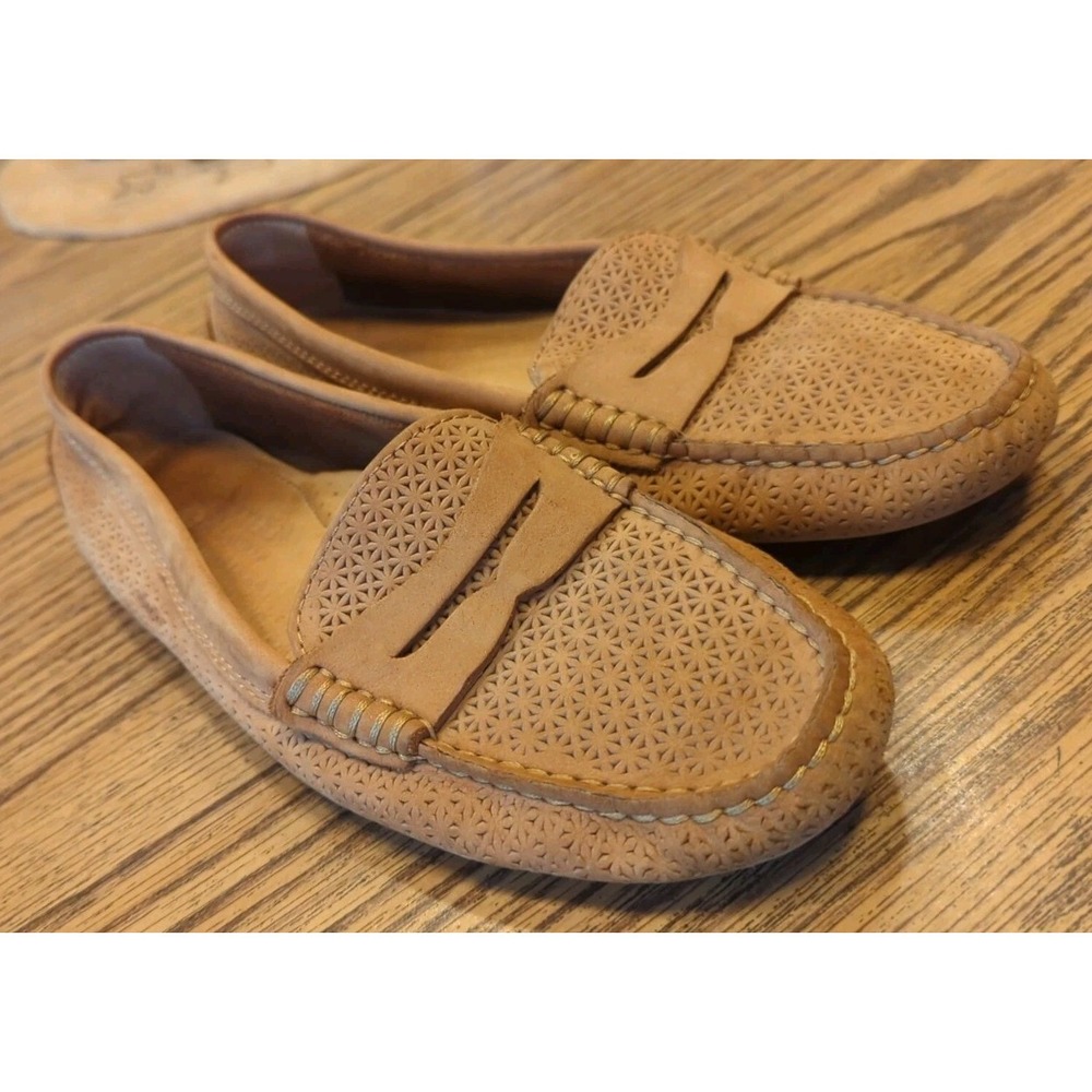Lauren Ralph Lauren Women's Shoes Camila Size 6B Camel Tan Brown Leather